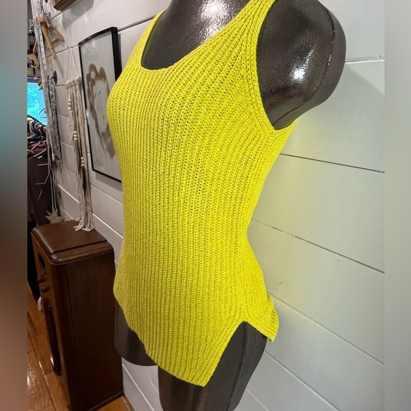 MASSIMO DUTTI - Yellow Ribbed Knit Tank Top - XS - Picture 6 of 9